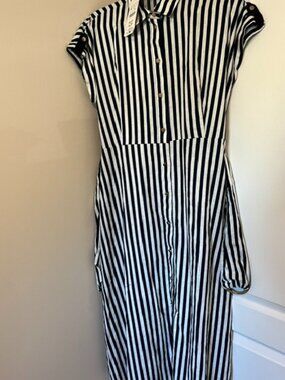 Zara striped midi dress.